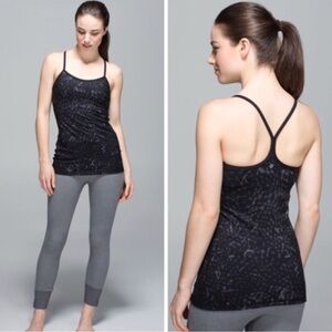 Lululemon star crushed coal power Y tank sz 8